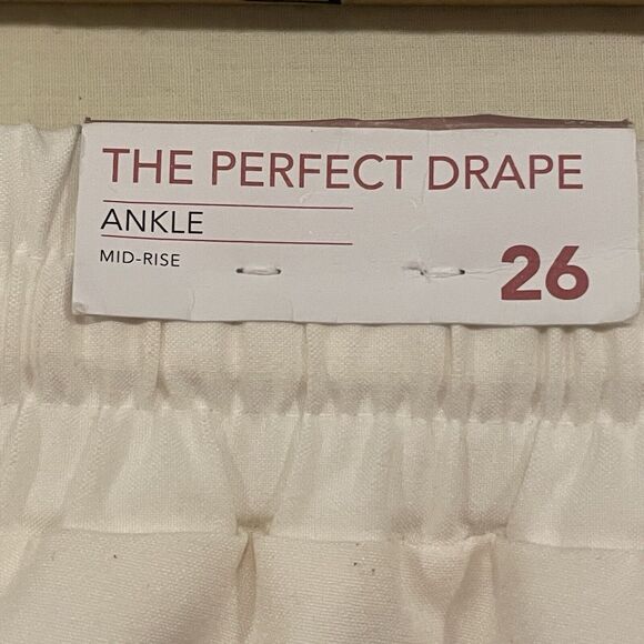 Lane Bryant Pant Size 26 Cream Perfect Drape Track Pant Side Stripe Pull On NEW - Picture 5 of 10